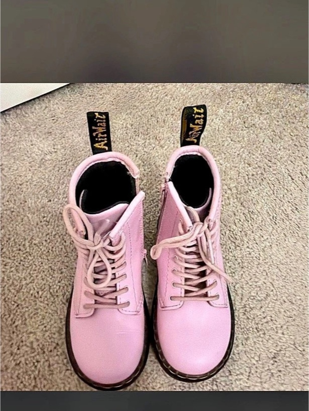 Dr. Martens Toddler 1460 Softy T Leather Lace Up Boots Toddler Pink Boots US 9